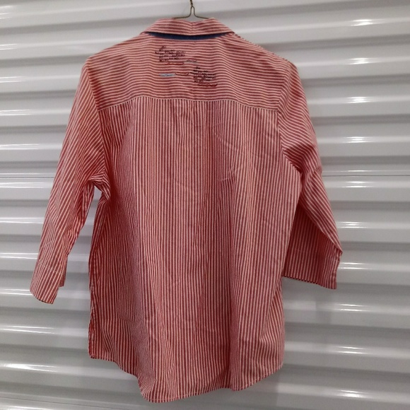 Graff Nautical Womens Button Up Top Tunic Large - Picture 7 of 8